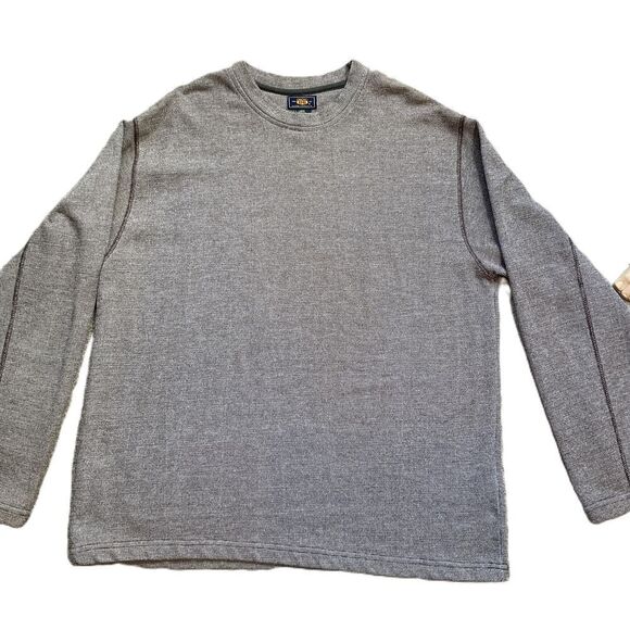 Route 66 Brown Long Sleeve Crew Neck Sweater Grandpa Core Preppy Academia Large - Picture 1 of 10